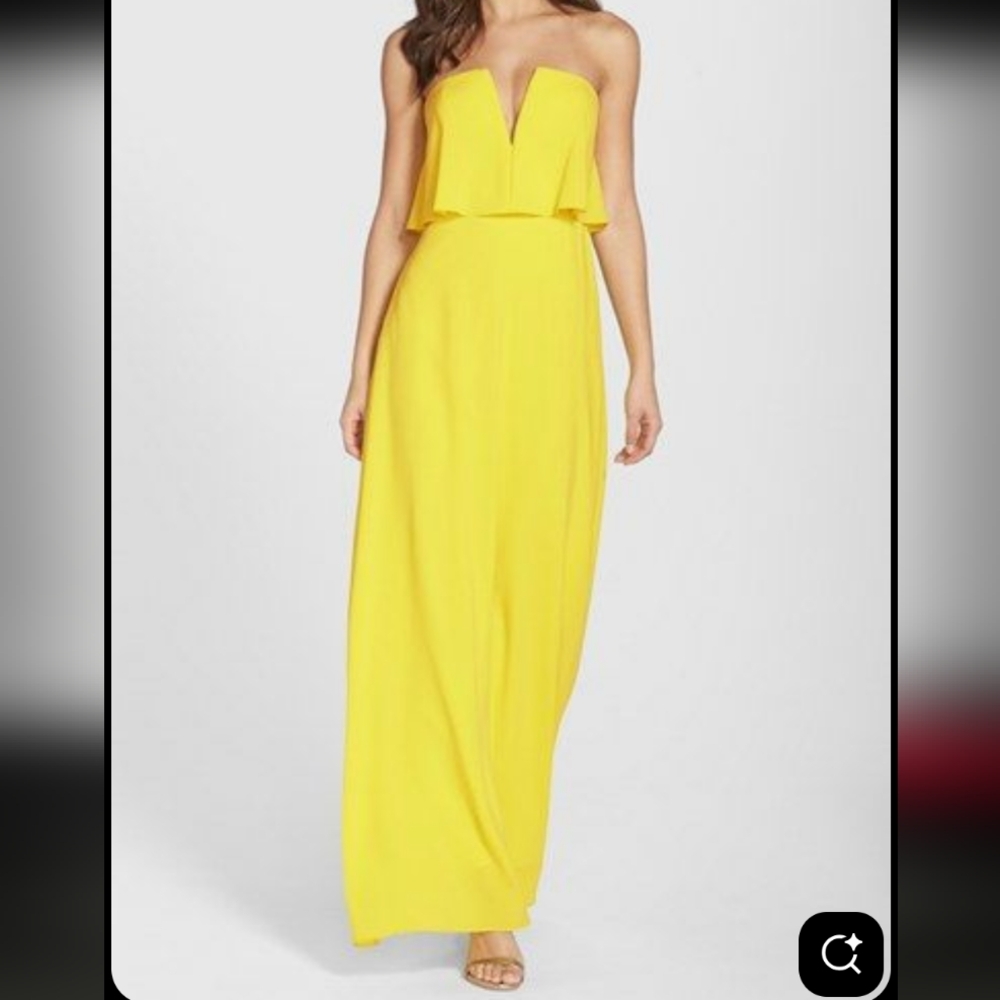 BCBGMaxAzria Vibrant Yellow Maxi Skirt